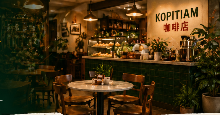 Warm kopitiam interior